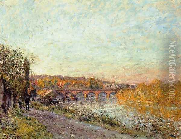 The Sevres Bridge Oil Painting - Alfred Sisley