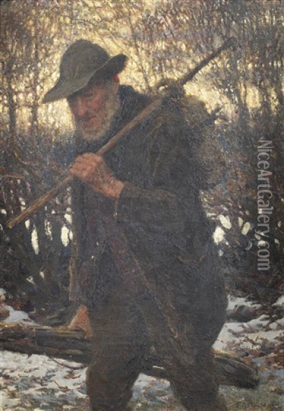 Winter Oil Painting - Frederick Hall