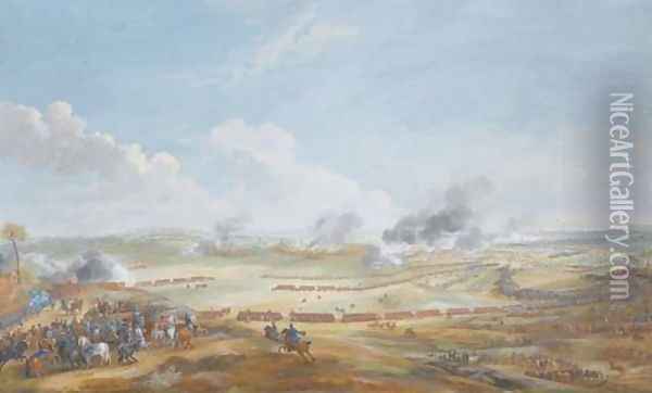 La Bataille de Lawfeld, le 2 juillet 1747, 1768 Oil Painting - Louis Nicolael van Blarenberghe