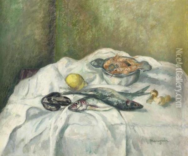Harengs Et Crevettes Oil Painting - Henri Charles Manguin