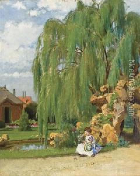 The Willow Tree Oil Painting - Willy Martens