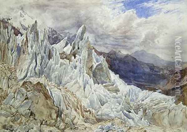 Mer de Glace 1856 Oil Painting - Henry Moore