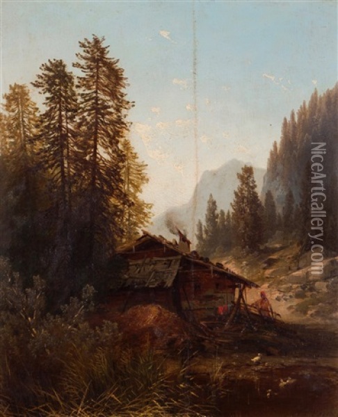 Summer Landscape Oil Painting - Carl Hasch