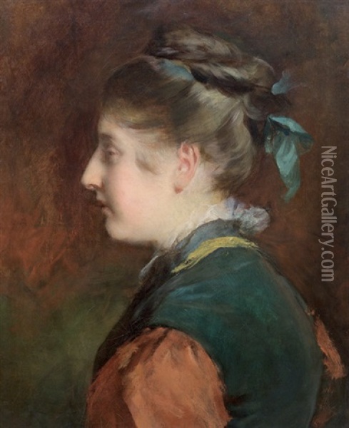 Damenportrait Oil Painting - Friedrich von Amerling