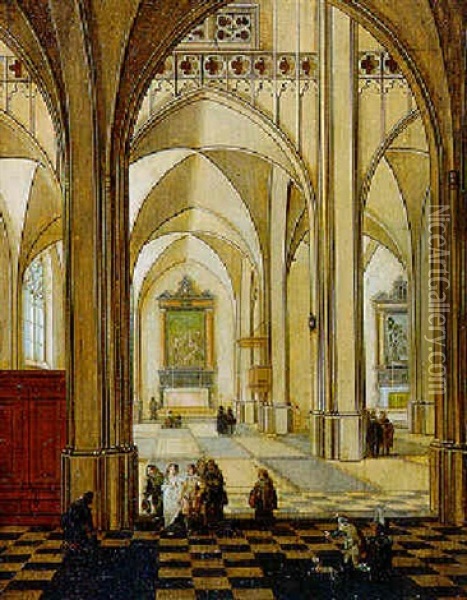 Interieur D'eglise Oil Painting - Peeter Neeffs the Elder