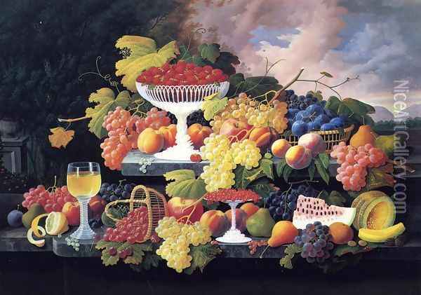 Still Life with Fruit III Oil Painting - Severin Roesen
