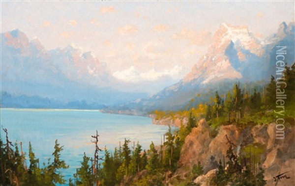 Sun Mountain Oil Painting - John Fery