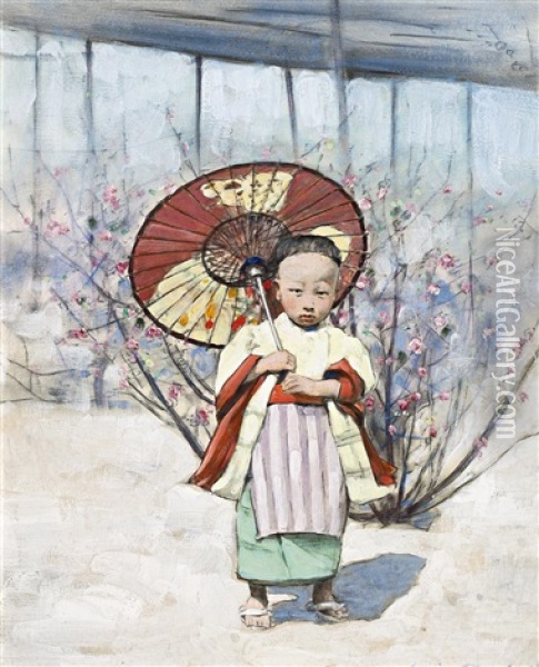 One Of Our New Allies, Japan Oil Painting - Mortimer Luddington Menpes
