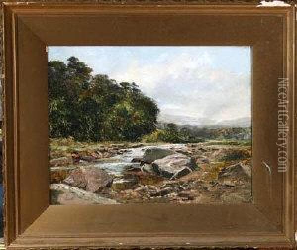 On The Coquet Oil Painting - Frank Thomas,francis Carter