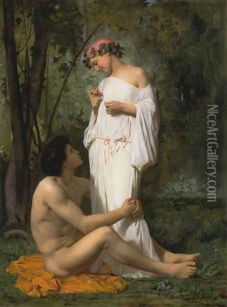 Idylle Oil Painting - William-Adolphe Bouguereau