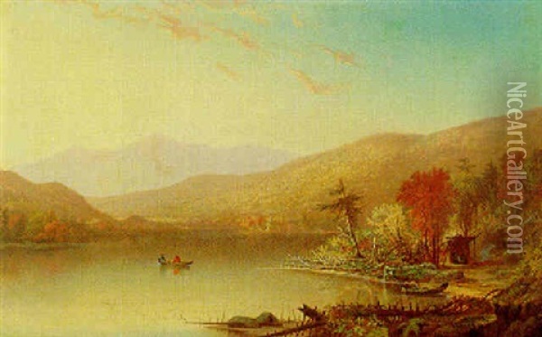 Old Long Lake, New York Oil Painting - Augustus Rockwell