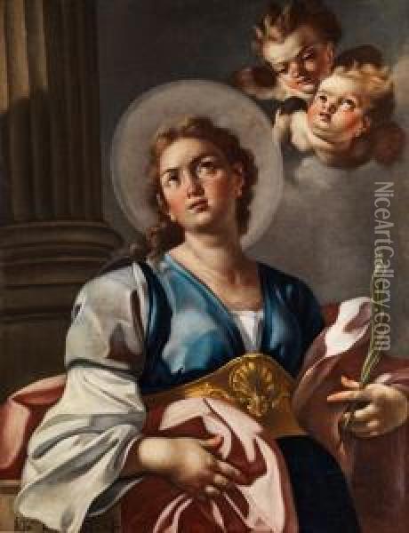 Bildnis Einer Jugendlichen Heiligen Martyrerin Oil Painting - Giovanni Battista Passeri
