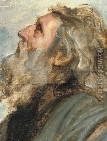 Head Of An Old Man Oil Painting - Sir Anthony Van Dyck