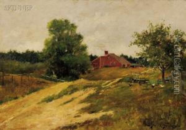 Landscape With Farmhouse Oil Painting - Abbott Fuller Graves