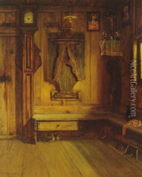 Sydtysk Almueinterior Oil Painting - Paul Felgentreff