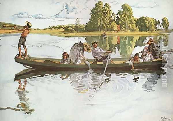 Viking Expedition Oil Painting - Carl Larsson