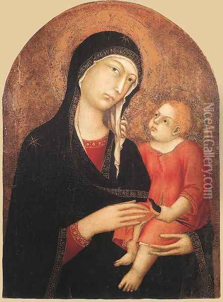 Madonna and Child (from Castiglione d'Orcia) 1320-25 Oil Painting - Louis de Silvestre