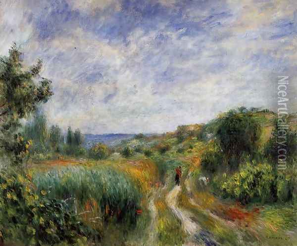 Landscape Near Essoyes Oil Painting - Pierre Auguste Renoir