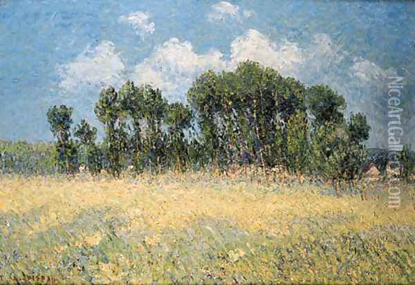 La prairie devant les peupliers Oil Painting - Gustave Loiseau