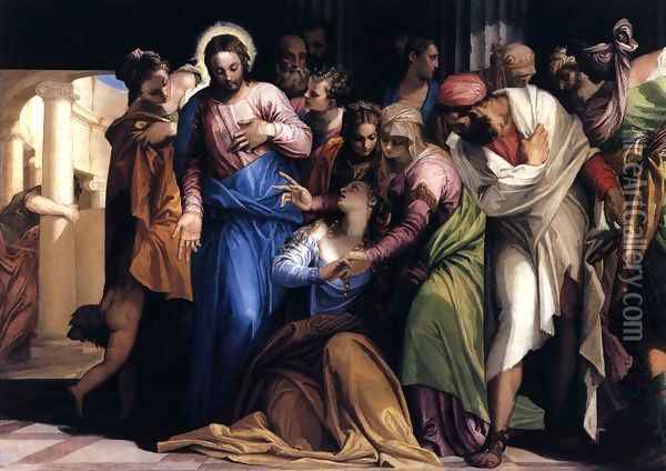 Conversion of Mary Magdalene Oil Painting - Paolo Veronese (Caliari)