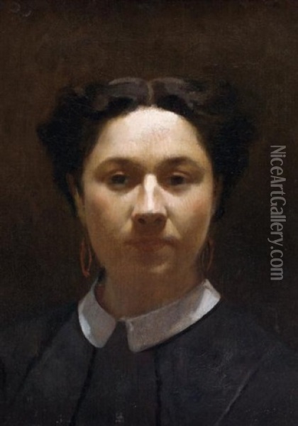 Portrait De Victoria Dubourg, Femme D'henri Fantin Latour Oil Painting - Henri Fantin-Latour