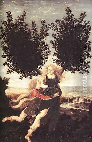Apollo and Daphne Oil Painting - Antonio Del Pollaiuolo
