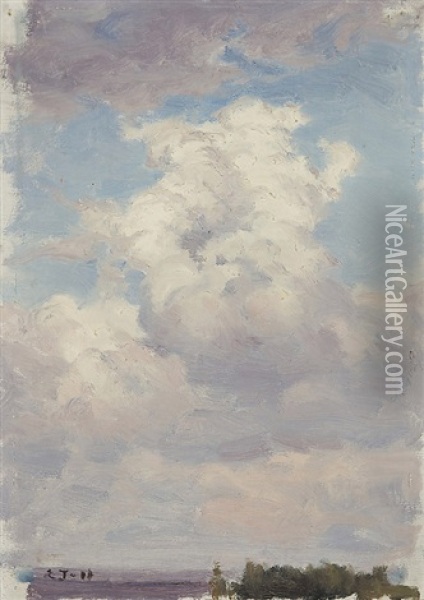 Clouds Oil Painting - Eero Jaernefelt
