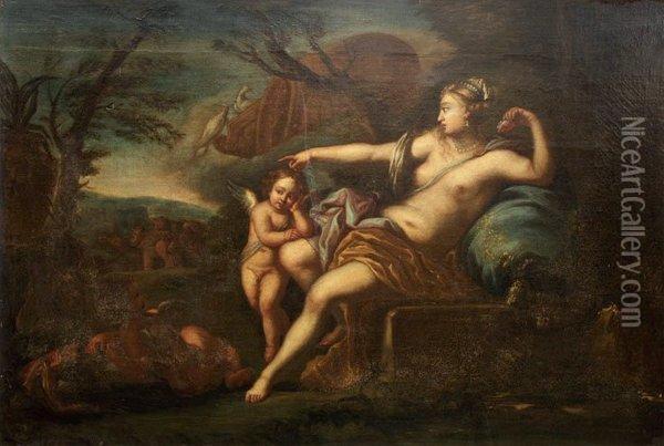 Venus Et L'amour Toile Oil Painting - Pierre-Jacques Cazes