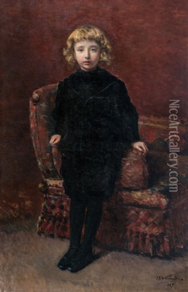 Portrait Of A Child Oil Painting - Isidoor Verheyden