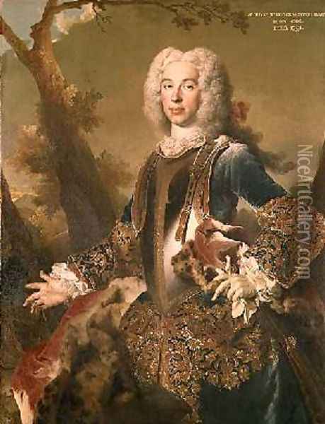 Portrait of Sir Robert Throckmorton Oil Painting - Nicolas de Largilliere