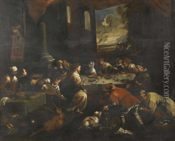 Hochzeit Zu Kana. Oil Painting - Jacopo Bassano (Jacopo da Ponte)