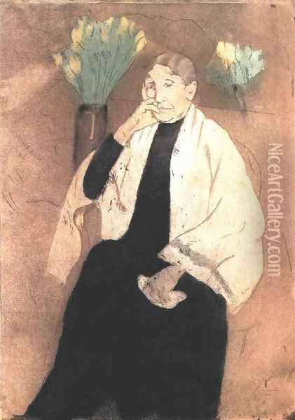 Portrait of Master St. Pierre (study) Oil Painting - Mary Cassatt