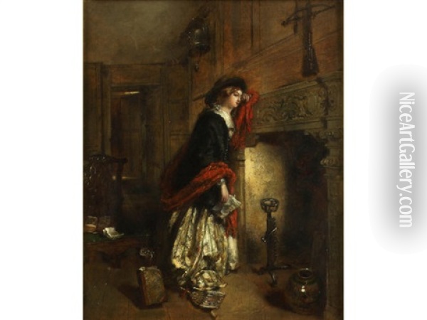 The Letter Oil Painting - Daniel Pasmore the Younger
