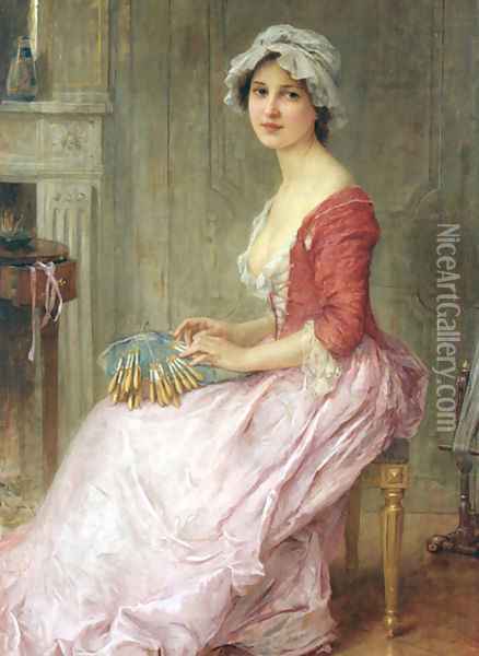 The Seamstress Oil Painting - Lenoir Charles Amable