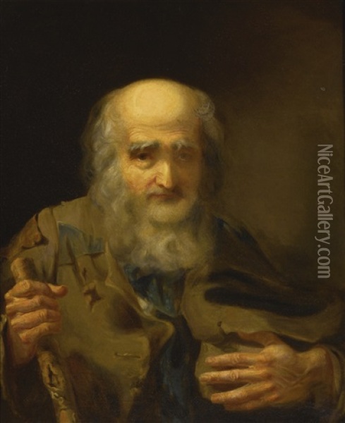 A Pensioner Of The Revolution Oil Painting - John Neagle