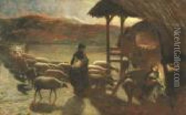 Ritorno All'ovile Oil Painting - Giovanni Segantini