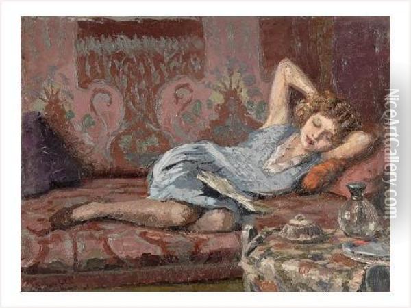 La Sieste Oil Painting - Georges Henri Carre
