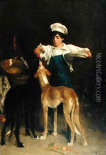 The Pantry Boy Oil Painting - Paul Adolphe Rajon