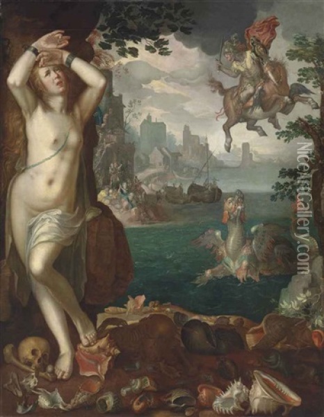 Perseus And Andromeda Oil Painting - Peter Wtewael