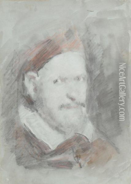 Portrait Studies (after Velazquez) Oil Painting - Hercules Brabazon Brabazon