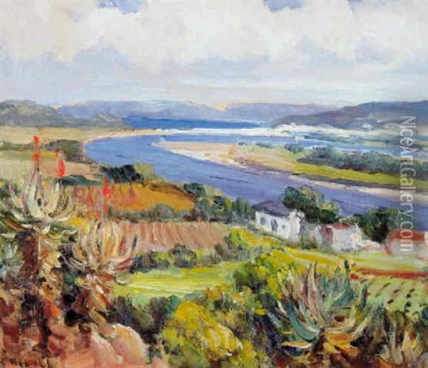 Plettenburg Bay Oil Painting - Pieter Hugo Naude