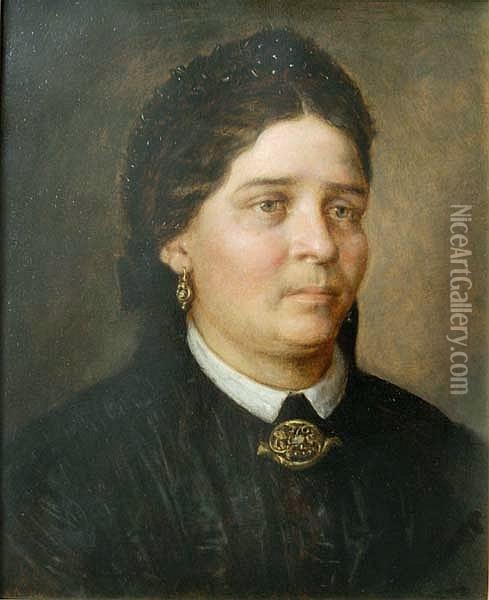 Portret Wiktorii Ze Schwartzow (1866) Oil Painting - Aleksander Kotsis