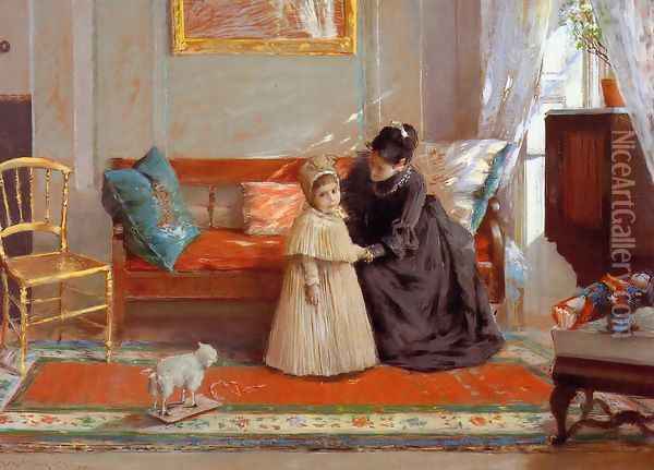 I Am Going To See Grandma Oil Painting - William Merritt Chase