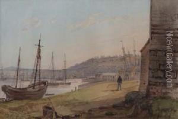 View Near Plymouth, 
Devon Oil Painting - George Sidney Shepherd
