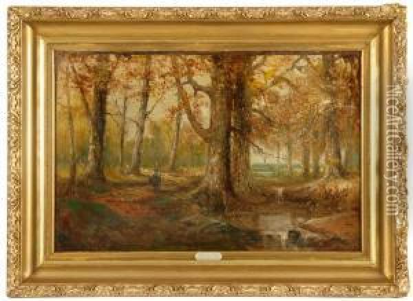 A Walk In The Woods Oil Painting - Franklin De Haven