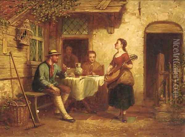 A musical interlude Oil Painting - Andrew Shearbon