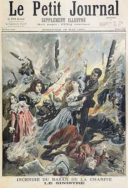 Fire at the Bazar de la Charite, 4th May 1897, from Le Petit Journal, 16th May 1897 Oil Painting - Oswaldo Tofani
