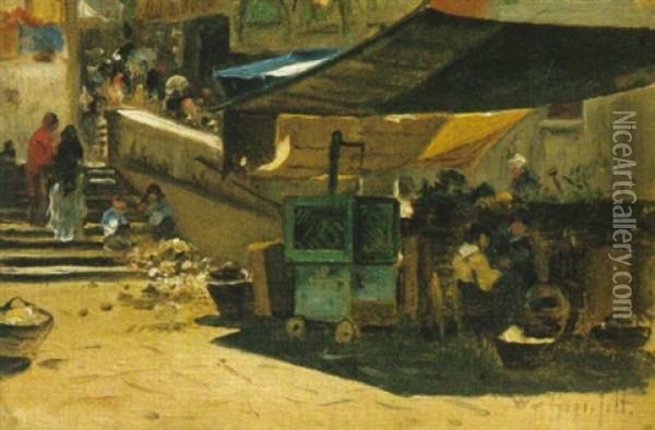 Torg I Venedig Oil Painting - Wilhelm von Gegerfelt