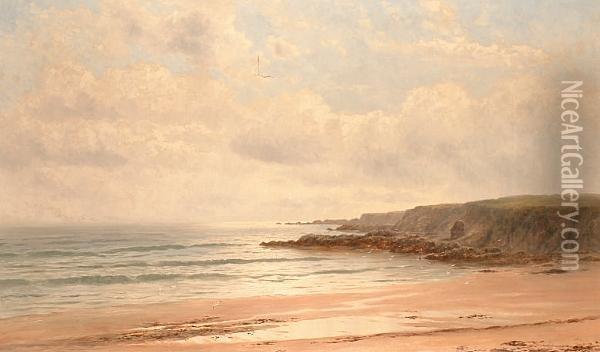 The Incoming Tide. Oil Painting - John Nesbitt