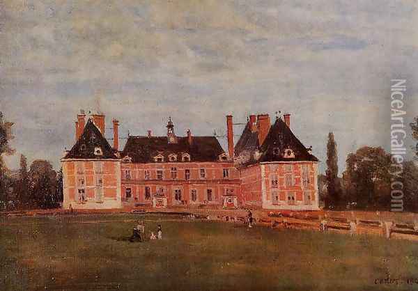 Chateau de Rosny Oil Painting - Jean-Baptiste-Camille Corot